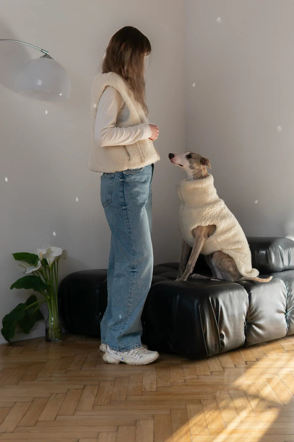 Hundeweste aus Wolle – Weiß