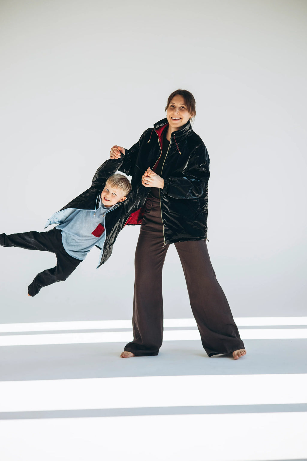 Kid's Wool Puff Jacket - Black - Natural, Non-Toxic & Insulated with 100% Wool