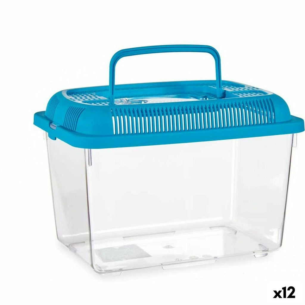 Fish tank Mascow Blue Plastic 3 L 17 x 16 x 24 cm With handle Medium (12 Units)-0