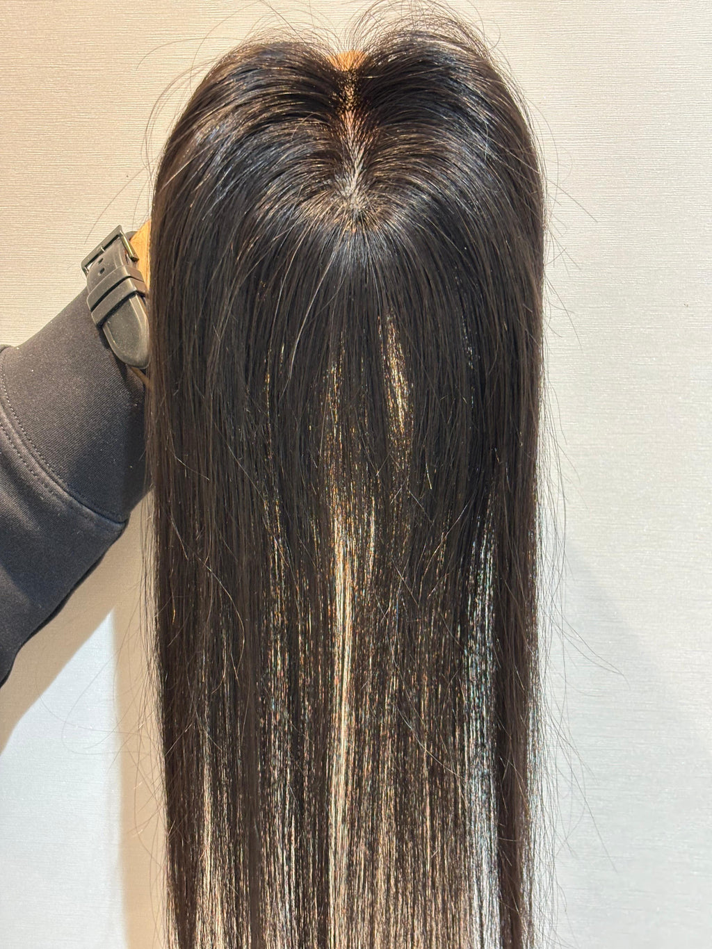 Hair Topper for Alopecia & Full Coverage | Silk Base | Natural Black | Straight | Remy Hair India